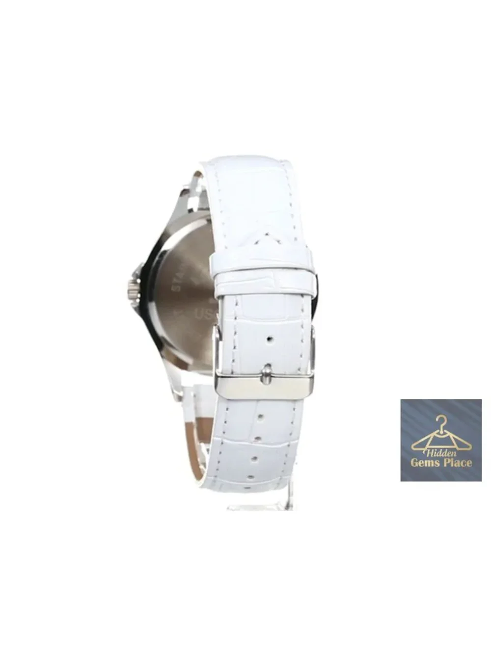 Men's Quartz Wristwatch with Luminous Numerals, Faux Leather Strap